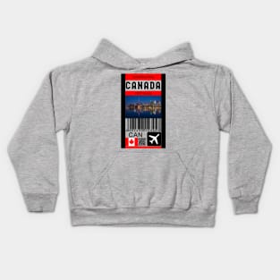 Canada first class boarding pass Kids Hoodie